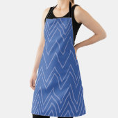 Tablier Blue, moderne, simple, cool, trendy zigzag (Insitu)