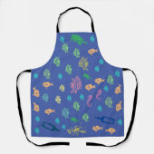 Tablier Blue Ocean Marine Life Thème Apron (Recto)