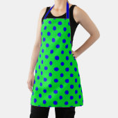 Tablier Blue On Green Polka Dots Pattern Design  (Insitu)
