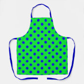 Tablier Blue On Green Polka Dots Pattern Design  (Recto)