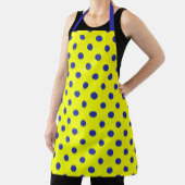 Tablier Blue On Yellow Polka Dots Pattern Design