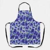 Tablier Blue Pansy Flowers (Recto)