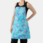 Tablier Blue Sea Turtle Print (Insitu)