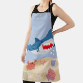 Tablier Blue Shark Ocean Theme Apron – Cute Marine Life Co (Insitu)