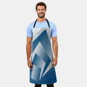 Tablier Blue Teal geometry (Porté)