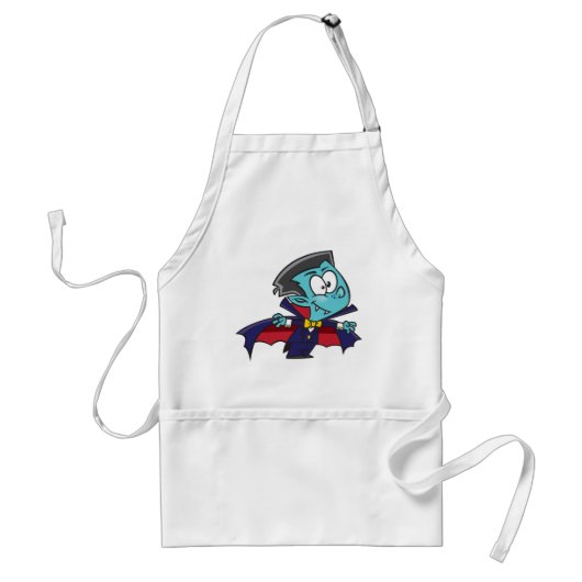 Tablier Blue Vampire Boy with Cape Cute Dracula (Devant)