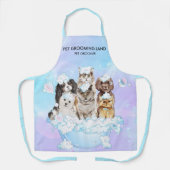 Tablier Blue Wash Pet Grooming Chiens Chats Spa (Recto)