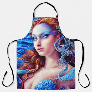 Tablier Blue Wave Goddess Ocean World Imaginaire Art