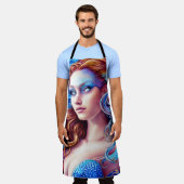 Tablier Blue Wave Goddess Ocean World Imaginaire Art (Porté)