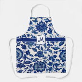 Tablier Blue White French Country All Over Print Apron (Recto)