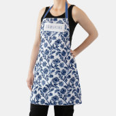 Tablier Blue White Womens Apron (Insitu)