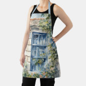 Tablier Blue Window Stone Wall Cottage Vines (Insitu)