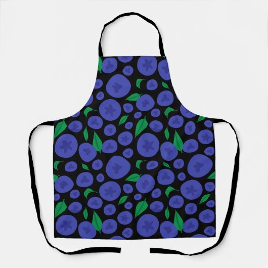 Tablier Blueberries Motif sans faille (Recto)