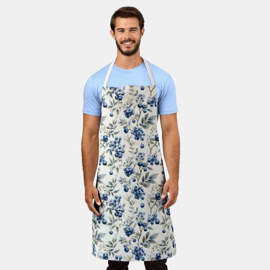 Tablier Blueberry vintage (Porté)