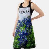 Tablier Bluebonnets Blue Floral Texas Texan Elegant (Insitu)
