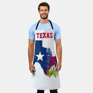Tablier Bluebonnets Fleurs Bleues Texas Texan State Floral