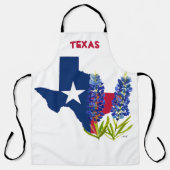 Tablier Bluebonnets Fleurs Bleues Texas Texan State Floral (Recto)