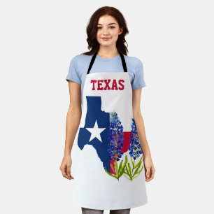 Tablier Bluebonnets Fleurs Bleues Texas Texan State Floral