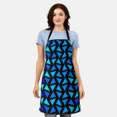 Tablier Blues Motif Abstrait (Porté)
