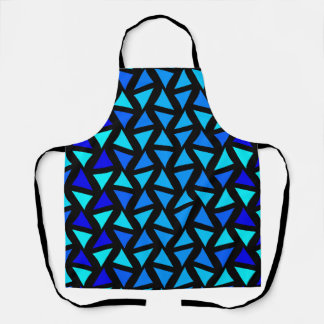 Tablier Blues Motif Abstrait