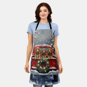 Tablier Bluetick Coonhound Christmas Red Truck Holiday (Porté)