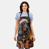 Tablier Bluetick Coonhound Dog Cozy Lodge Christmas (Porté)