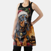 Tablier Bluetick Coonhound Dog Cozy Lodge Christmas (Insitu)