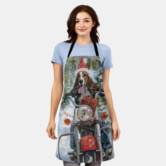 Tablier Bluetick Coonhound Dog équitation Motorcycle Noël (Porté)
