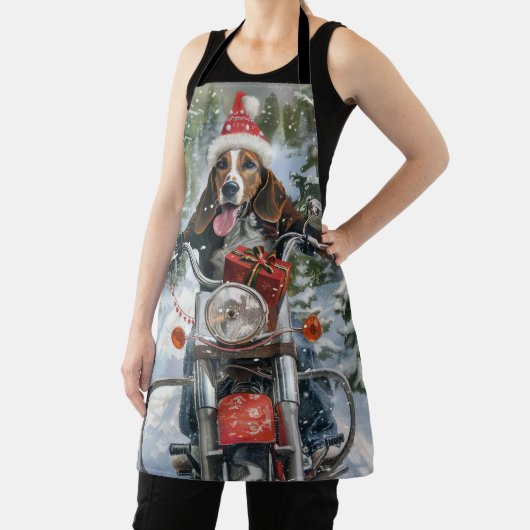 Tablier Bluetick Coonhound Dog équitation Motorcycle Noël (Insitu)