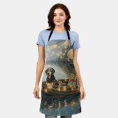 Tablier Bluetick Coonhound Noël Festive Voyage (Porté)