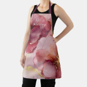 Tablier Blush Or Rose Bourgogne Floral Doré  (Insitu)