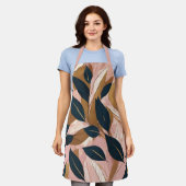 Tablier Blush Pink Gold Boho Collection Feuille tendance (Porté)