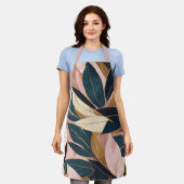 Tablier Blush Pink Gold Boho Collection Feuille tendance (Porté)