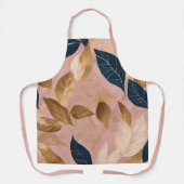 Tablier Blush Rose or Boho Feuilles Collection populaire (Recto)