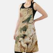 Tablier Bohème chic Paris Scripts oiseau français botaniqu (Insitu)