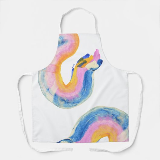 Tablier Boho Artistic Abstrait Paint Strokes (Recto)