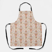 Tablier Boho Bows et fleurs Terracotta (Recto)