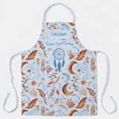 Tablier Boho Chic avec Dreamcatcher et motifs floraux (Recto)