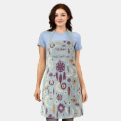 Tablier Boho Chic avec Mandala de Rêveuse Croissant de Lun (Porté)