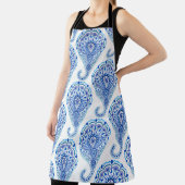 Tablier Boho Chic Paisley sans fil Oriental (Insitu)