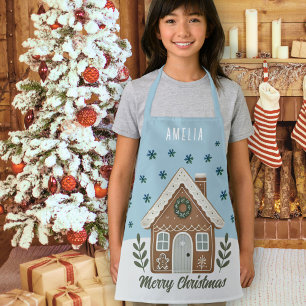 Tablier Boho Cookie House Snowflakes Famille Petite Christ