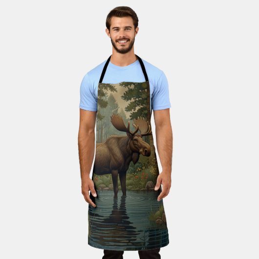 Tablier Boho de l'orignal rustique boho forêt verte (Porté)