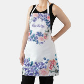 Tablier Boho Elegant Floral Aquarelle Personnalisé (Insitu)