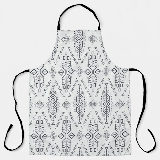 Tablier Boho Ethnique : Trendy Hand-Drawn Seamless. (Recto)