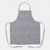 Tablier Boho Fleurs Sauvages Sur Lavande Violet (Recto)