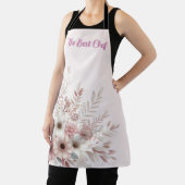 Tablier Boho floral avec une touche de rose (Insitu)