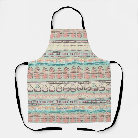 Tablier Boho fun à motif (Recto)