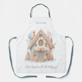 Tablier Boho Gingerbread Maison Nom Manger Boire Soyez Joy (Recto)