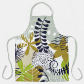 Tablier Boho Green et Feuilles de marine (Recto)