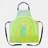 Tablier Boho Kitchen Rainbow 'Le bonheur est fait maison' (Recto)